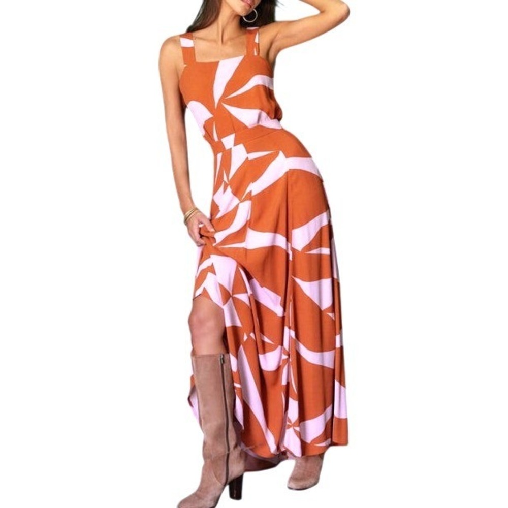 Mister Zimi Isobel Top & Catalina Maxi Skirt Set in Terracotta Pink Sz 4 Boho